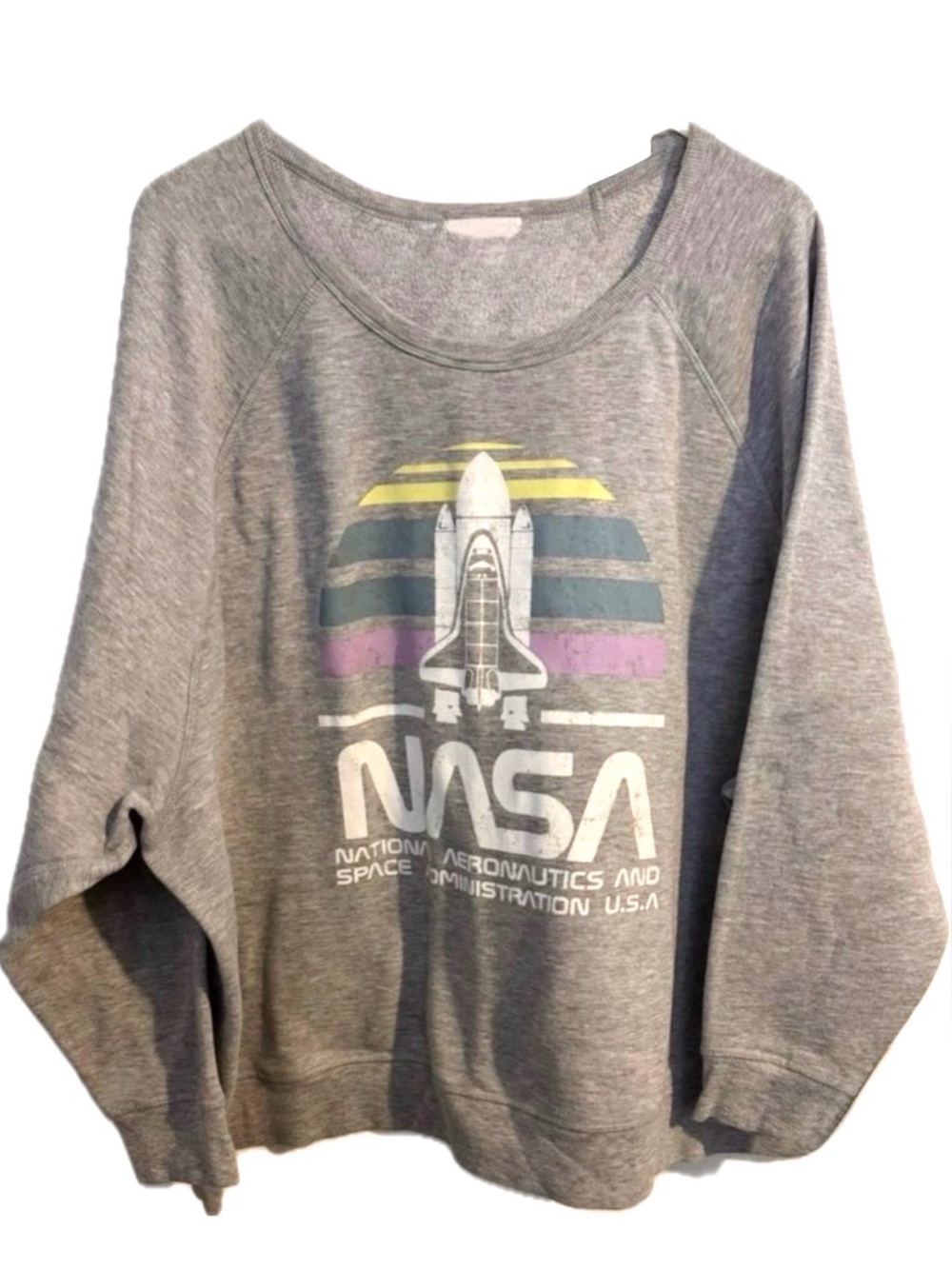 NASA Graphic Sweatshirt Space Shuttle Retro Pullover 3X Women’s Grayson Threads